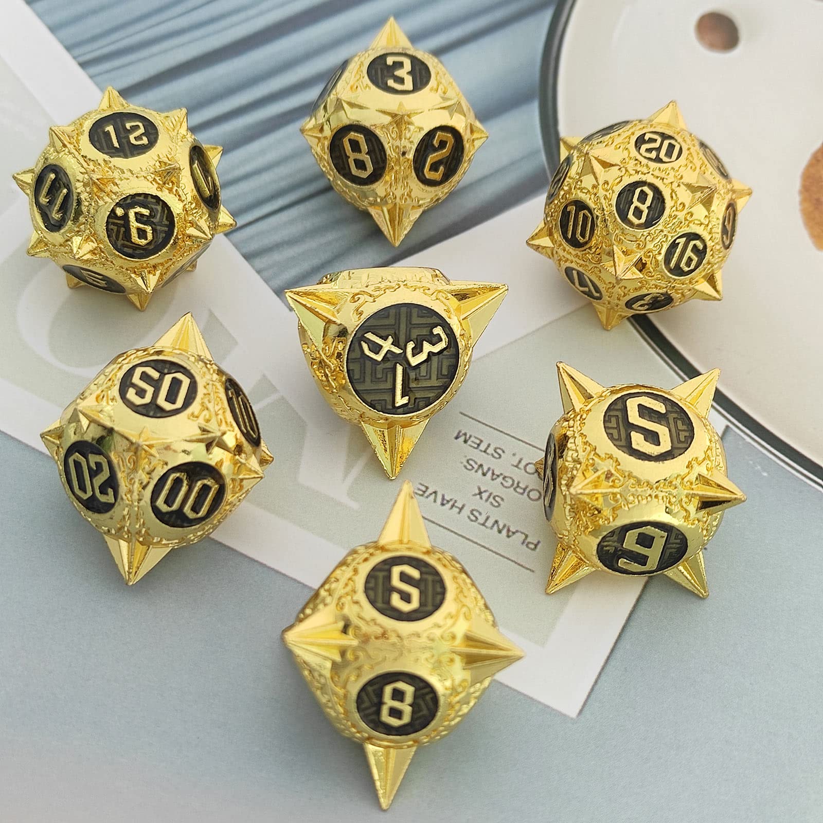 Conjunto de dados DND de Metal AHDKEJG para Dungeons and - Imagen 8