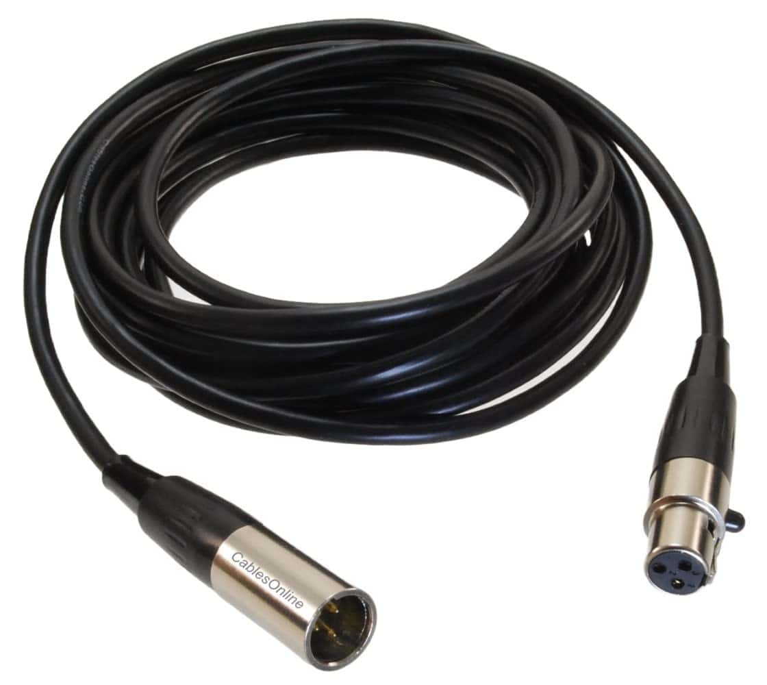 Cable CablesOnline de 10 pies Mini-XLR 3-Pin Macho a