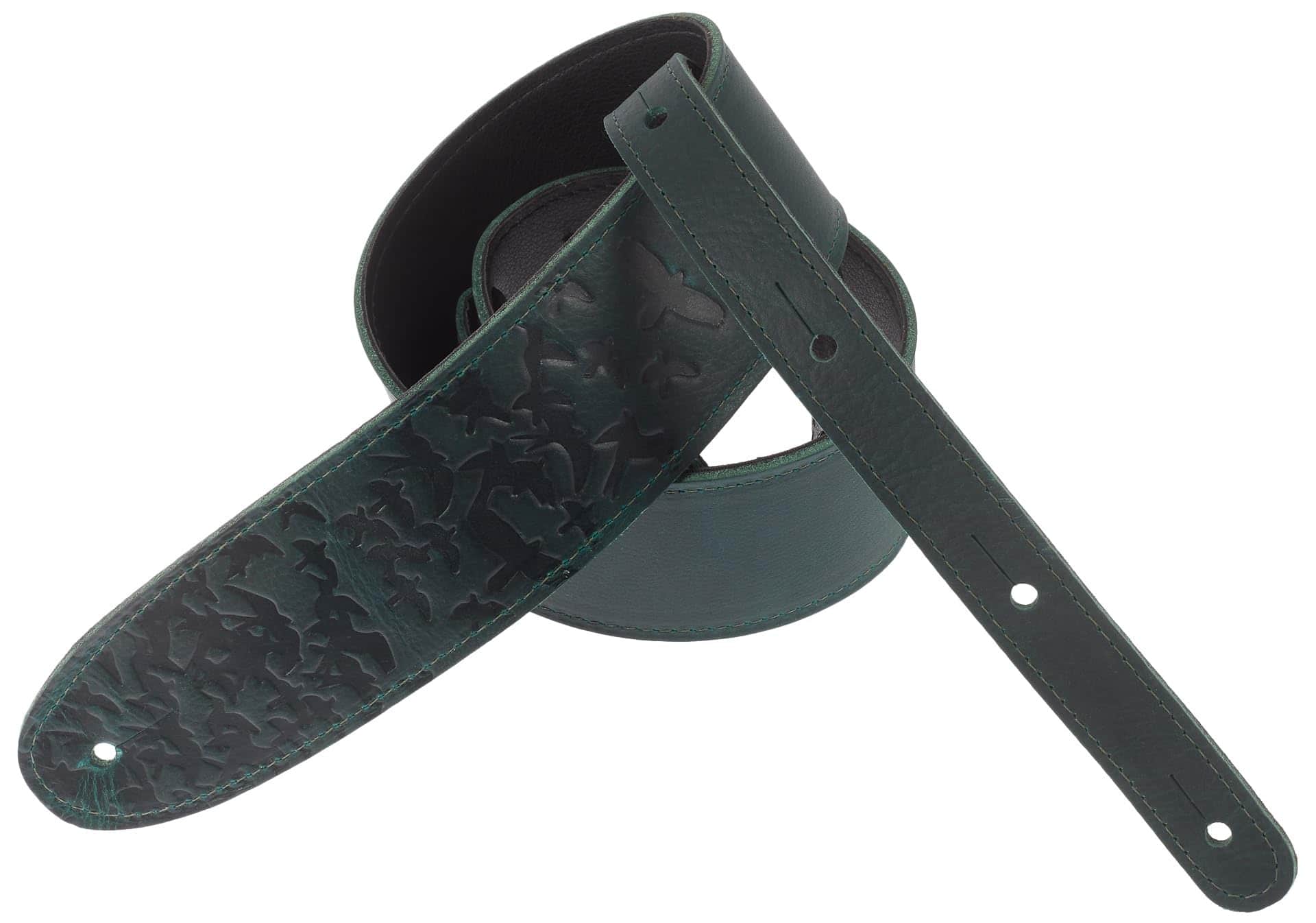 Correa de Guitarra de Cuero PRS Leather Bird Swarm - Verde - Imagen 4