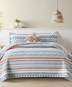 Juego de Edredón Bohemio Tamaño Queen 100% Algodón PERHOM -