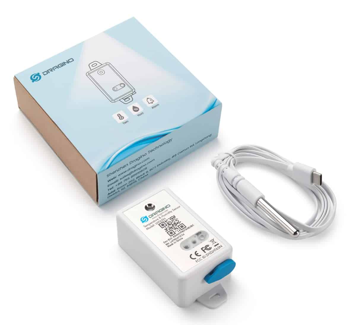 Sensor de Temperatura y Humedad LoRaWAN LHT65N de Largo