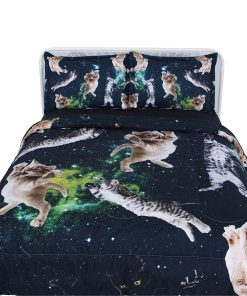 Set de edredón Galaxy Cats completo 3D Juego de ropa de