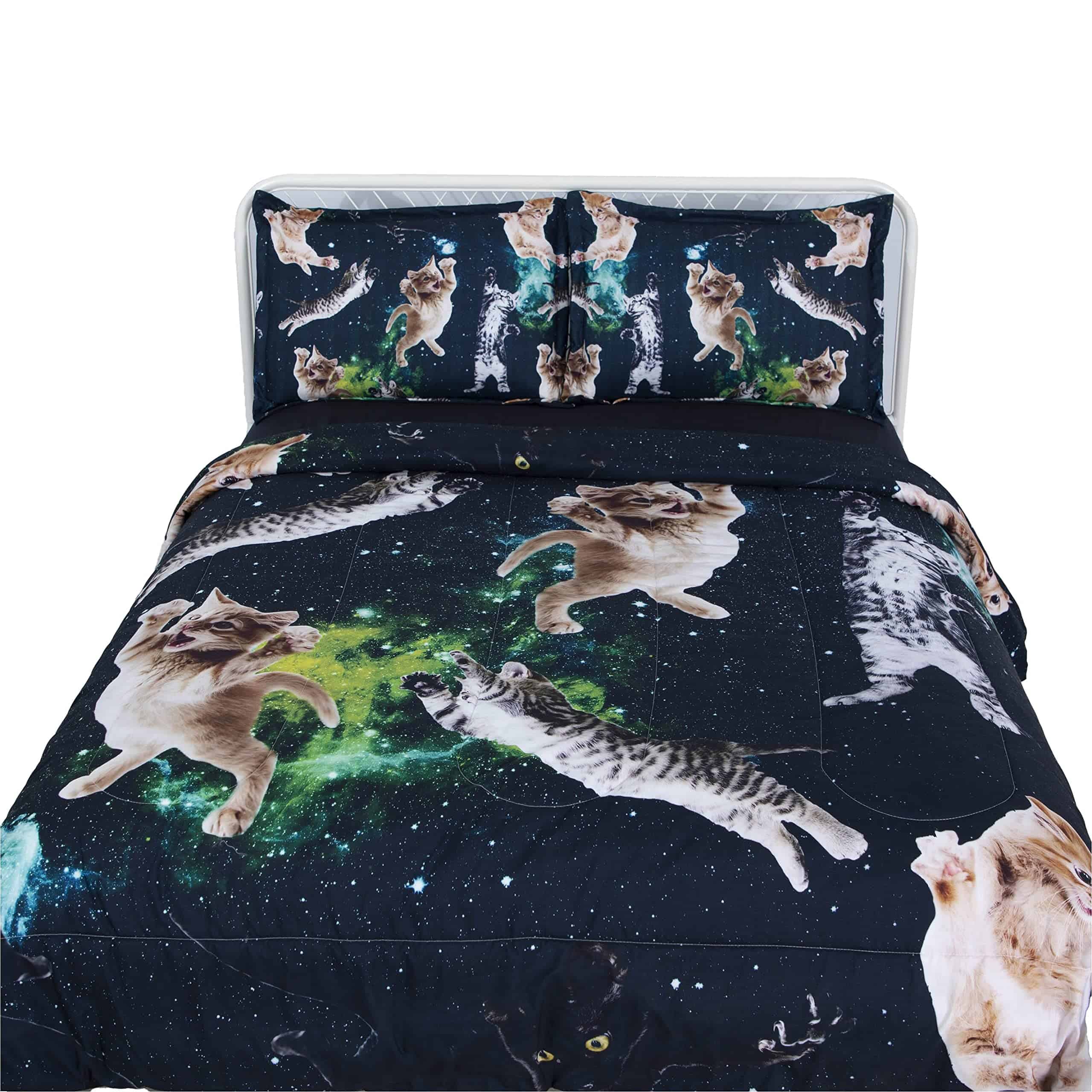 Set de edredón Galaxy Cats completo 3D Juego de ropa de