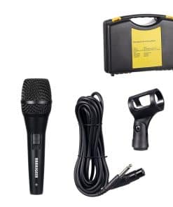 Micrófono Dinámico Vocal Rannsgeer con Cable y Estuche de