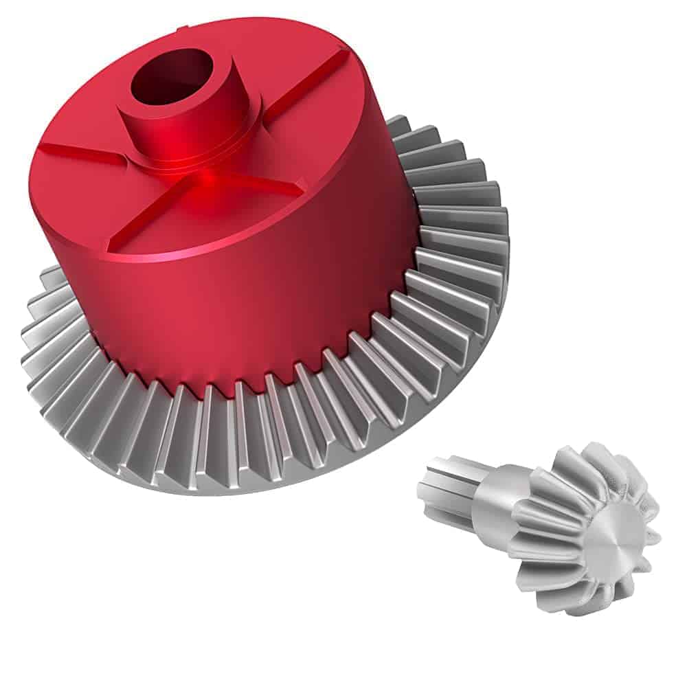 Caja de diferencial de piñón cónico de metal de acero de