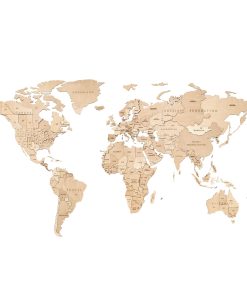Mapa Mundial de Pared - Rompecabezas de 3 Capas para