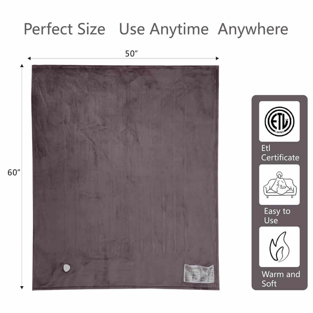 Manta Eléctrica Calentada JIAMEIDING con 3 Niveles de - Imagen 9