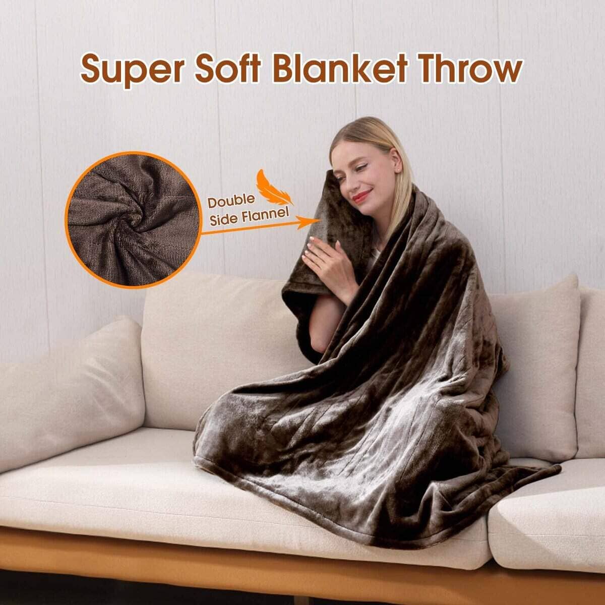 Manta Eléctrica Calentada JIAMEIDING con 3 Niveles de - Imagen 4