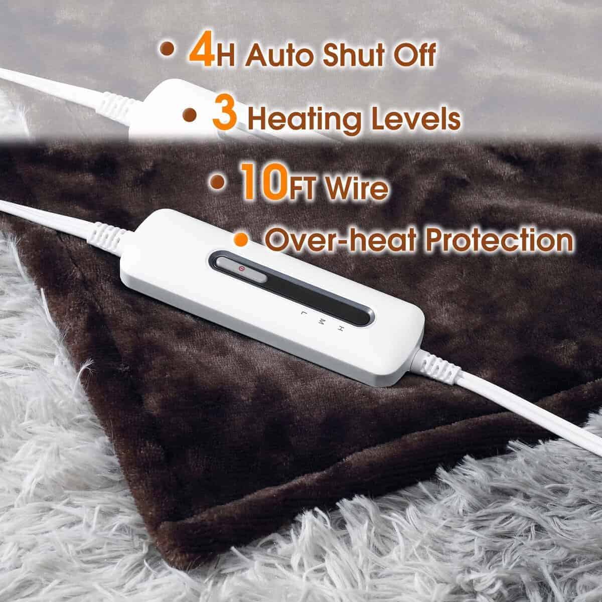 Manta Eléctrica Calentada JIAMEIDING con 3 Niveles de - Imagen 7