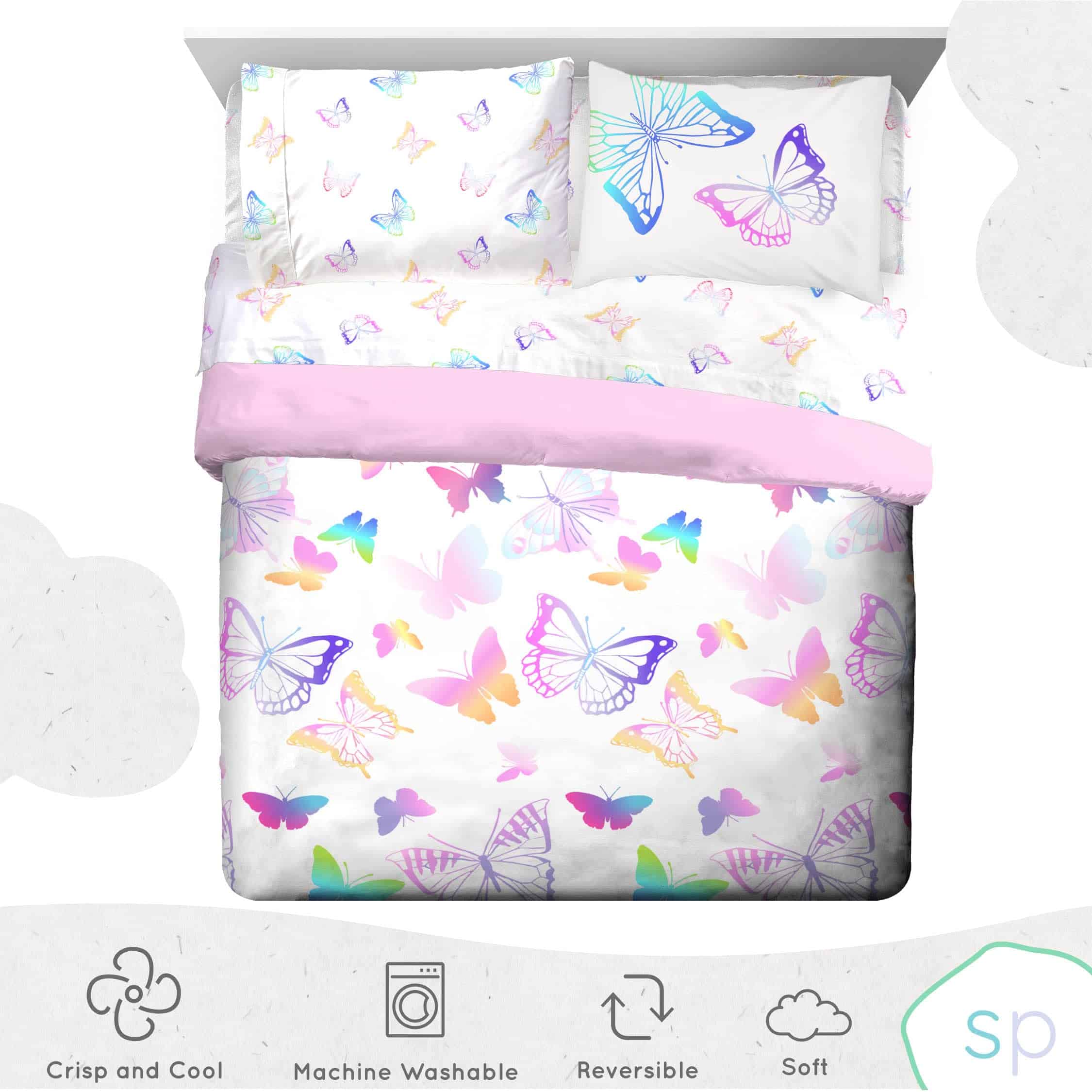 Juego completo de cama Saturday Park Ombre Butterflies - 7 - Imagen 4