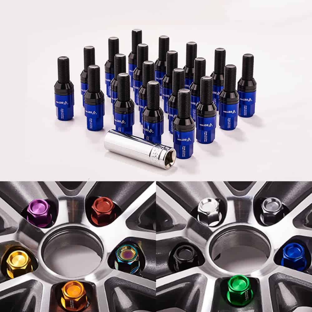 Pernos de rueda M14x1.25, 20pcs 28mm Shank 17mm Hex 3