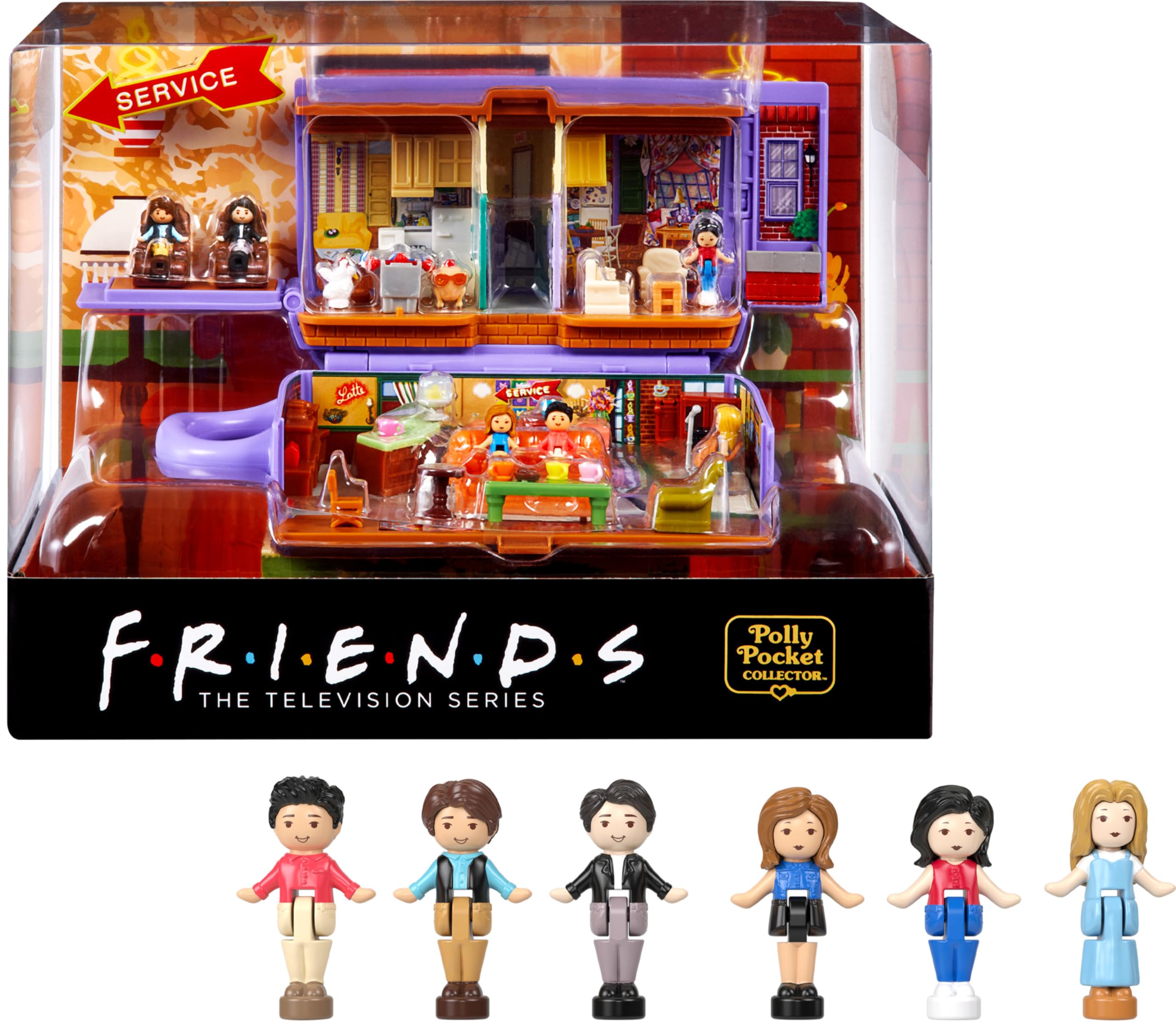 Polly Pocket Friends Compact Playset con 6 Muñecas de