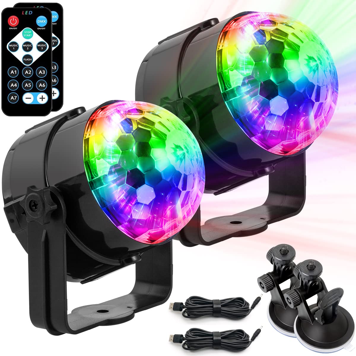 Luces de Fiesta de Bola de Discoteca Activadas por Sonido