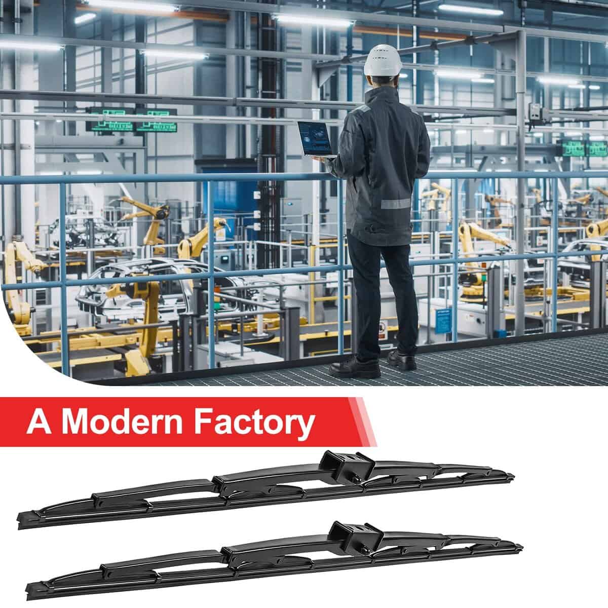 Par de 24" Limpiaparabrisas de Alta Resistencia con Montaje - Imagen 7