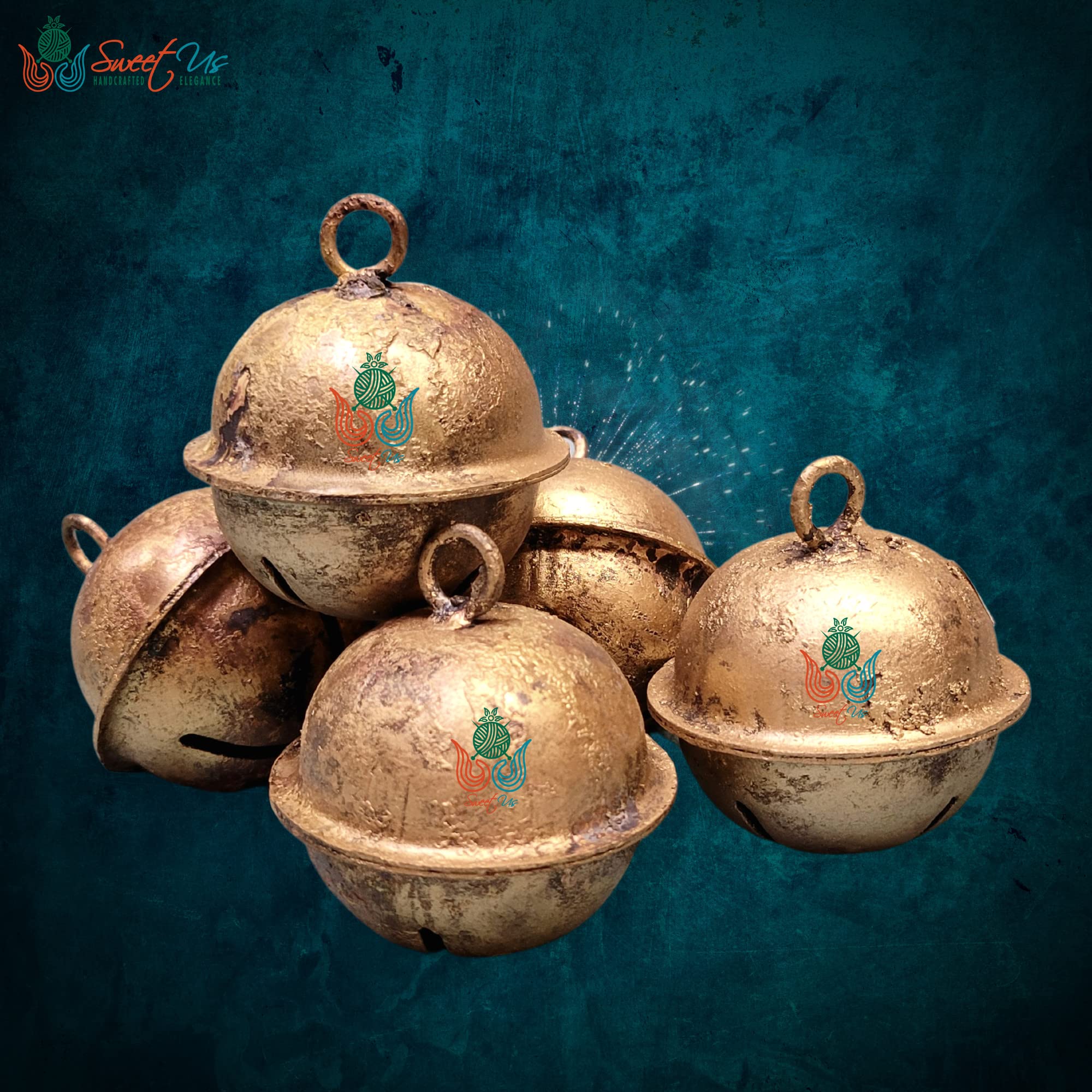 6 Pzas Rustic Vintage Chic Cascabeles, Campanas Musicales - Imagen 7