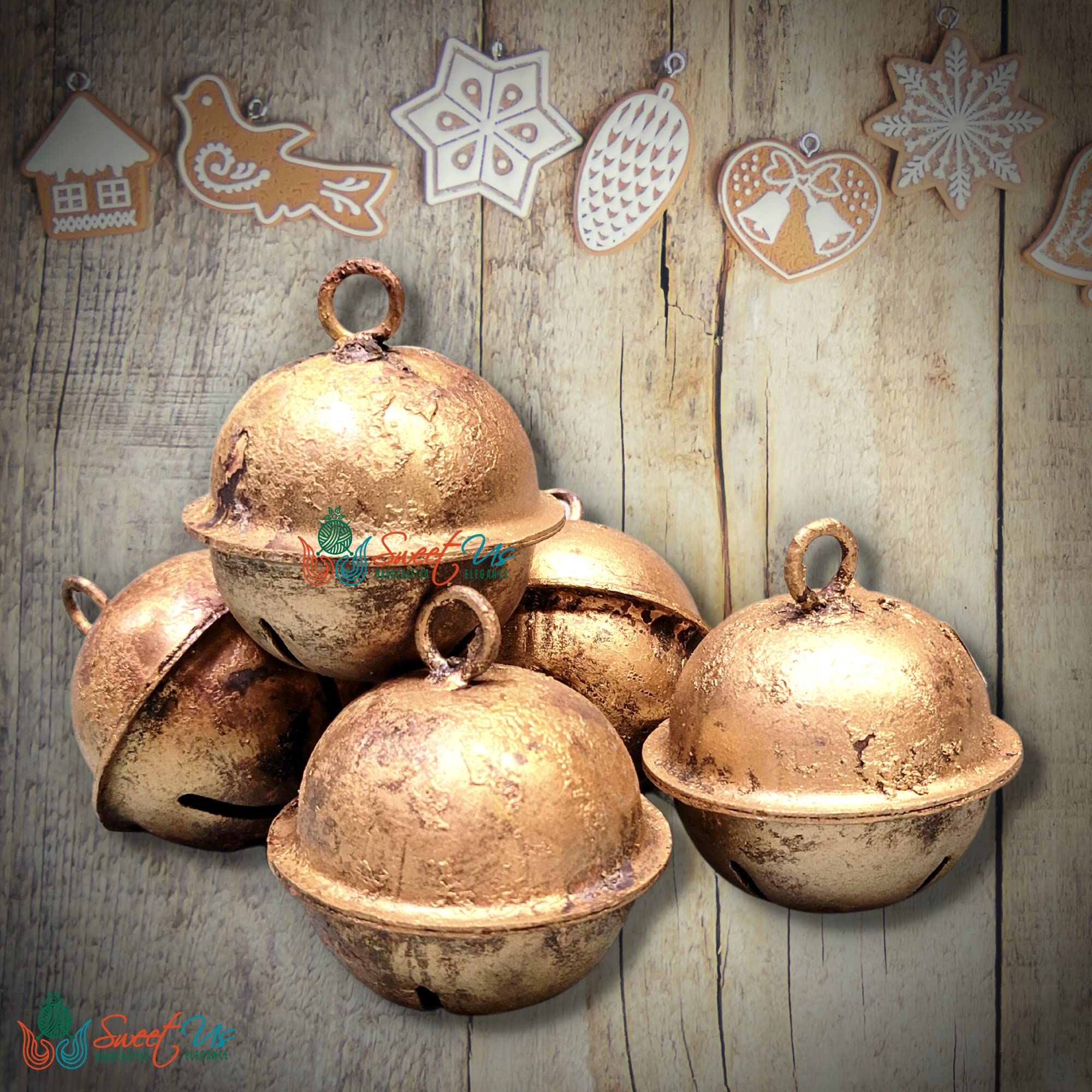 6 Pzas Rustic Vintage Chic Cascabeles, Campanas Musicales - Imagen 8