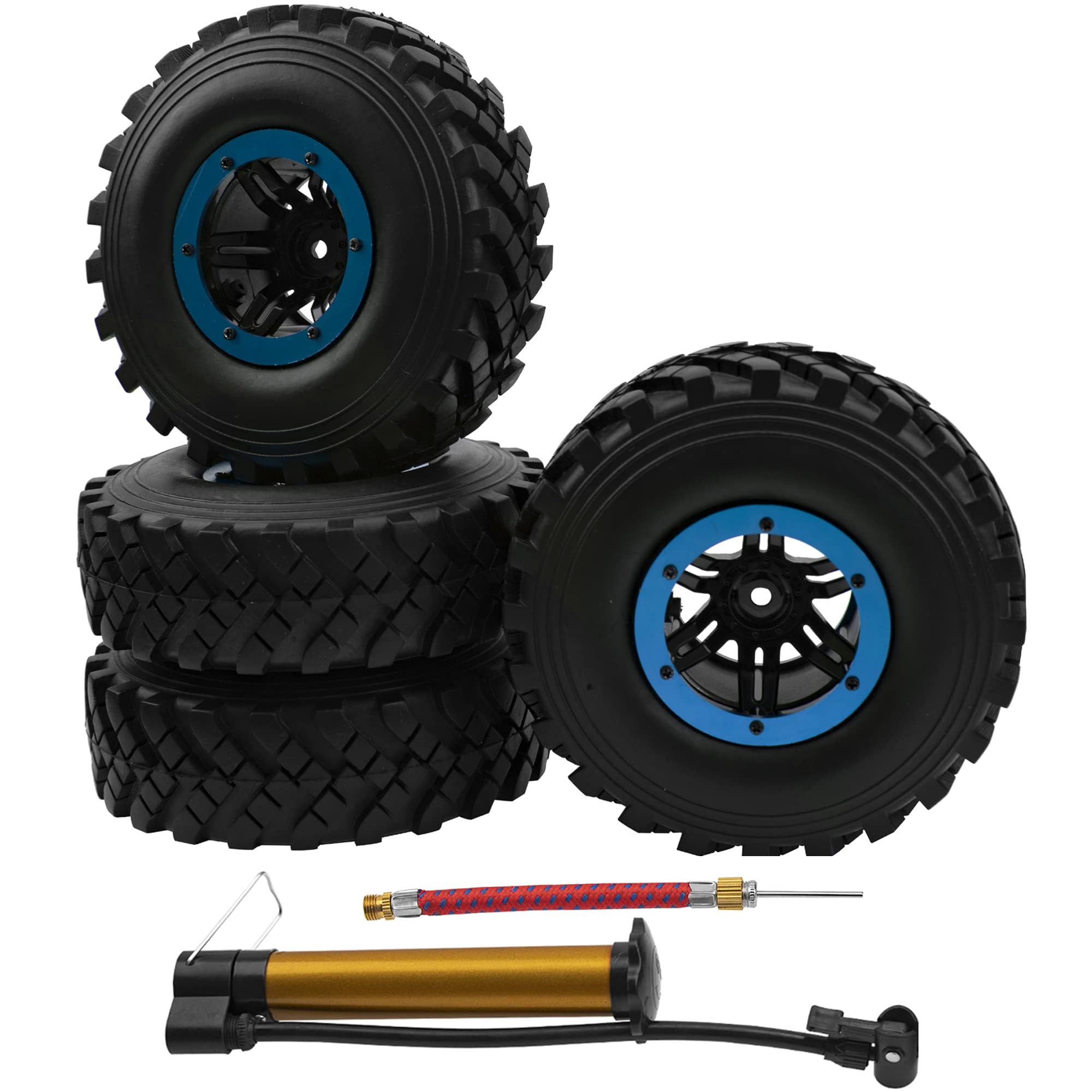 Llantas de Goma Inflables HIRCQOO de 2.2" OD128mm & Rines