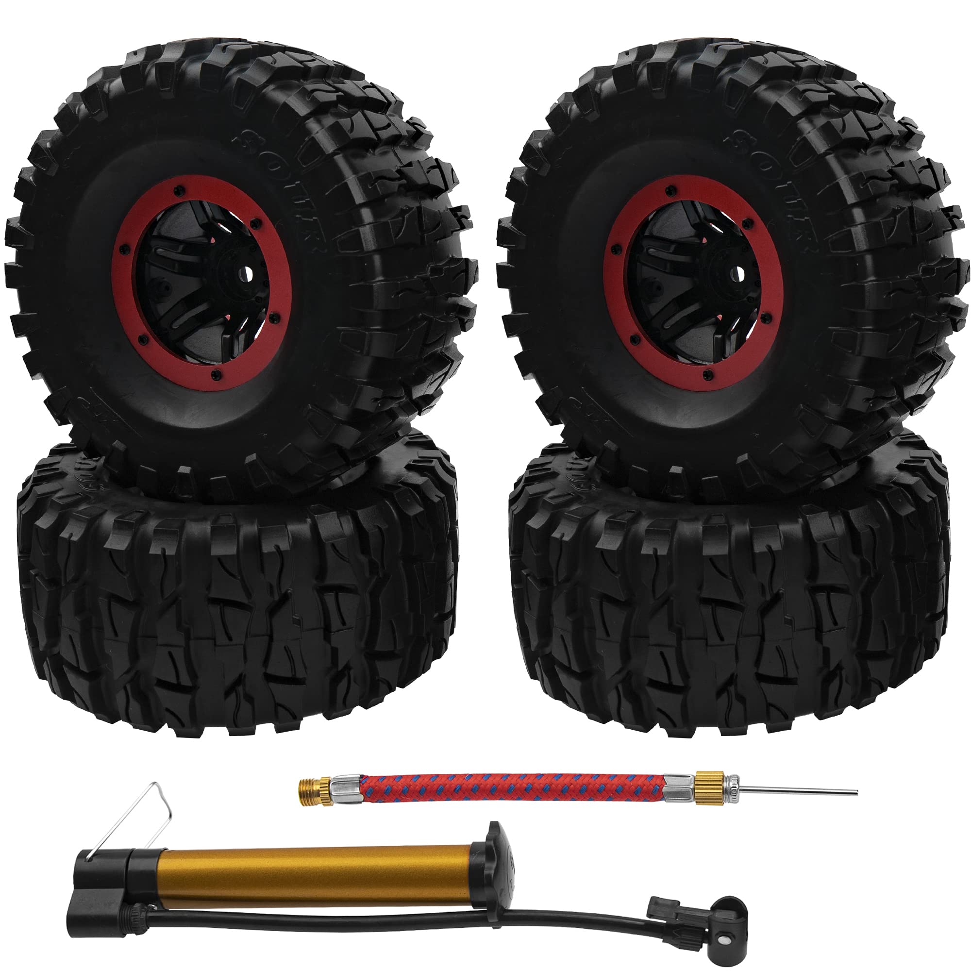 Neumáticos de Caucho Inflables de 2.2" OD135mm con Llantas