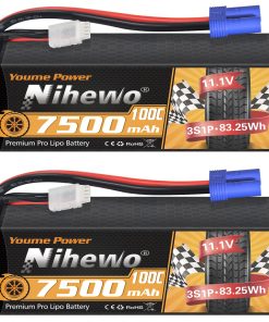 Nihewo Batería Lipo 3S, 2 Paquetes de Batería RC 11.1V