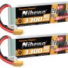 Nihewo 2Packs 11.1V Lipo Battery, Batería Lipo 3S 3300mAh