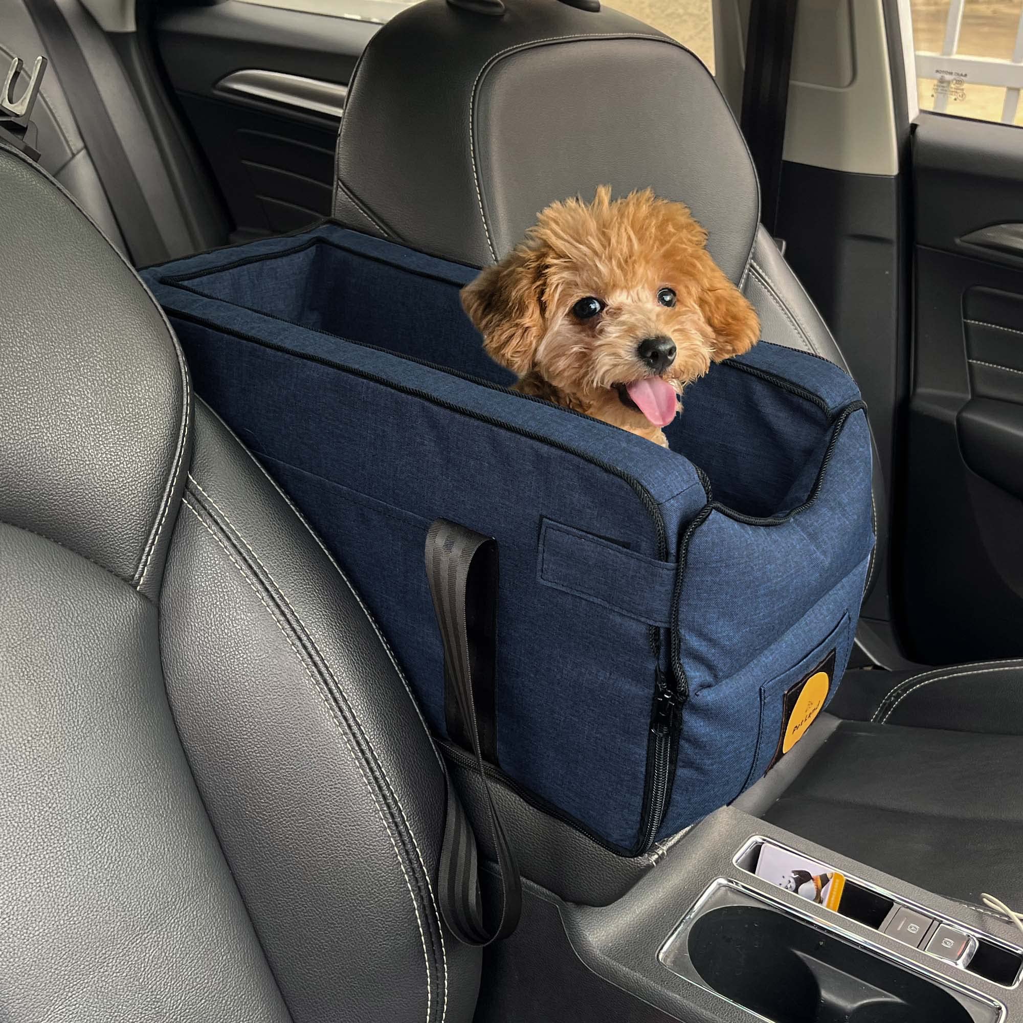 Asiento de coche para perros pequeños y medianos de hasta
