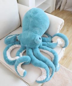 Pulpo de Peluche Gigante Azul, Encantador Peluche de Pulpo