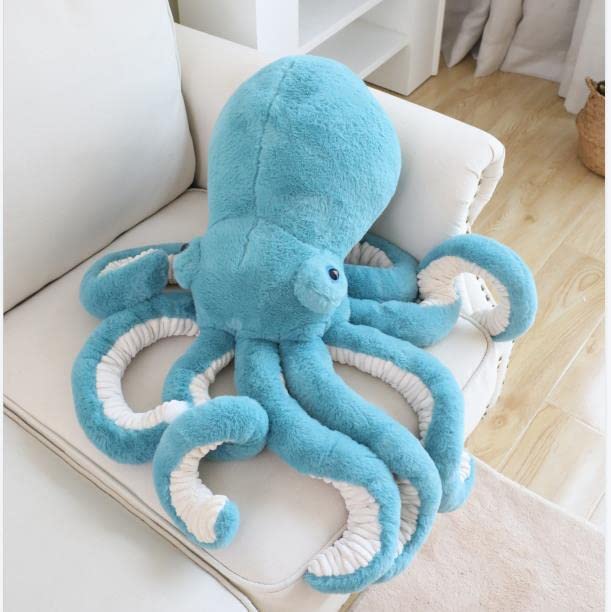 Pulpo de Peluche Gigante Azul, Encantador Peluche de Pulpo