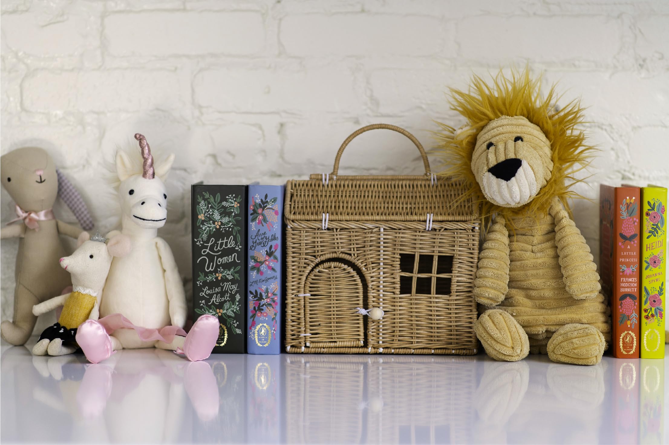 Cesta en Forma de Casa de Mimbre Rattan Rool Pequeña para - Imagen 6