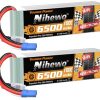 Nihewo Batería Lipo 4S 14.8V 6500mAh 100C con Conector EC5