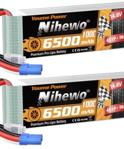 Nihewo Batería Lipo 4S 14.8V 6500mAh 100C con Conector EC5