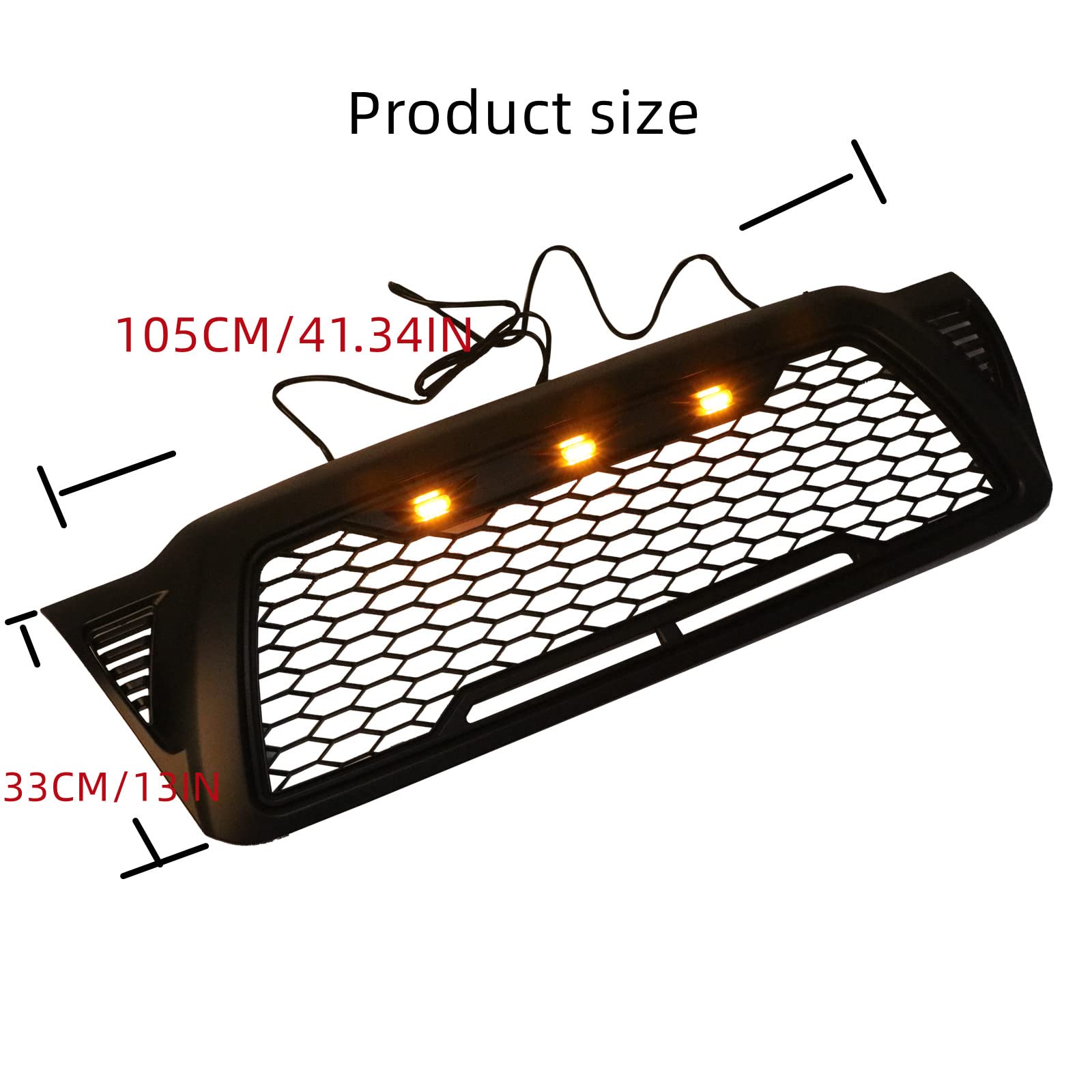 Parrilla de malla delantera DYRDINSHOW en ABS Compatible - Imagen 5