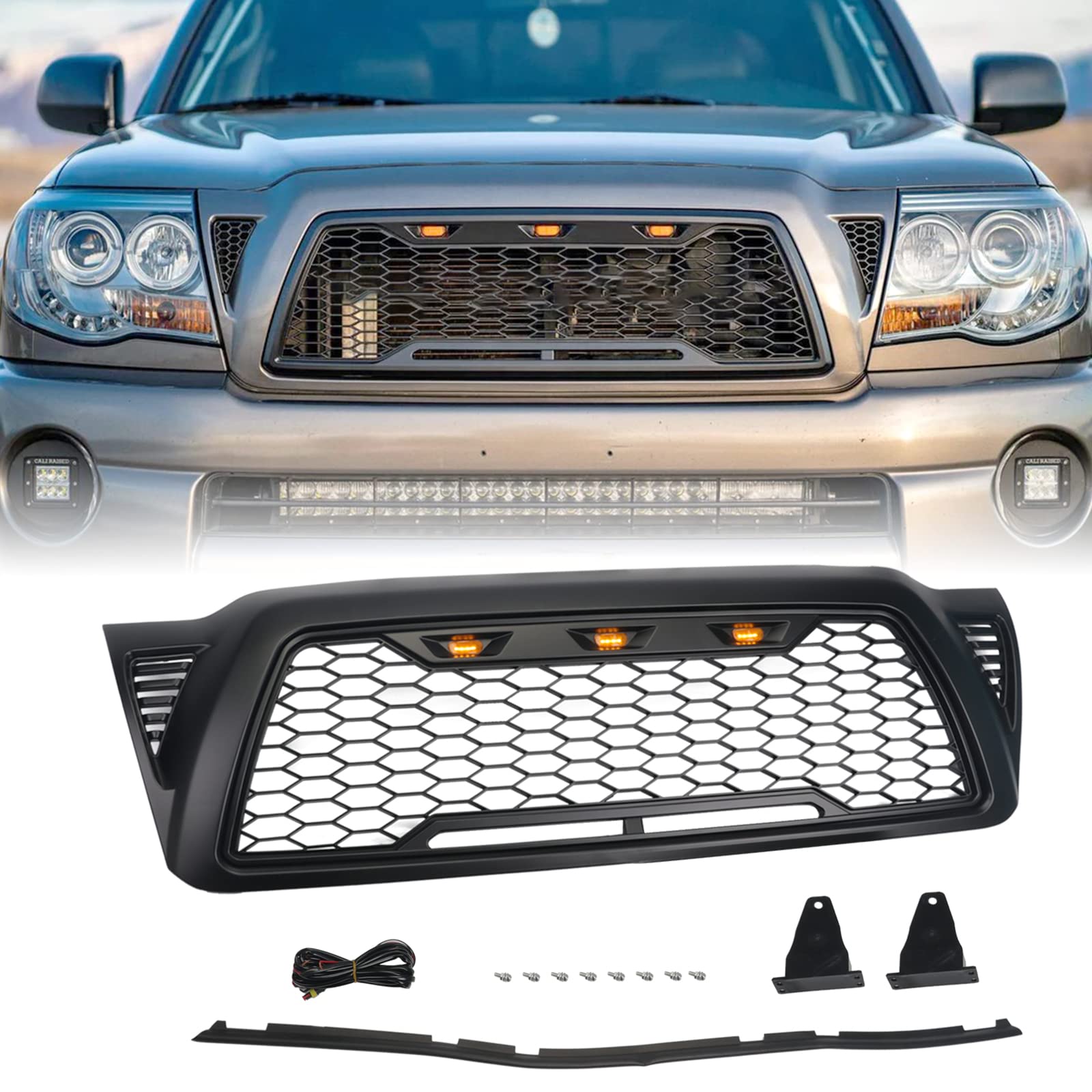 Parrilla de malla delantera DYRDINSHOW en ABS Compatible