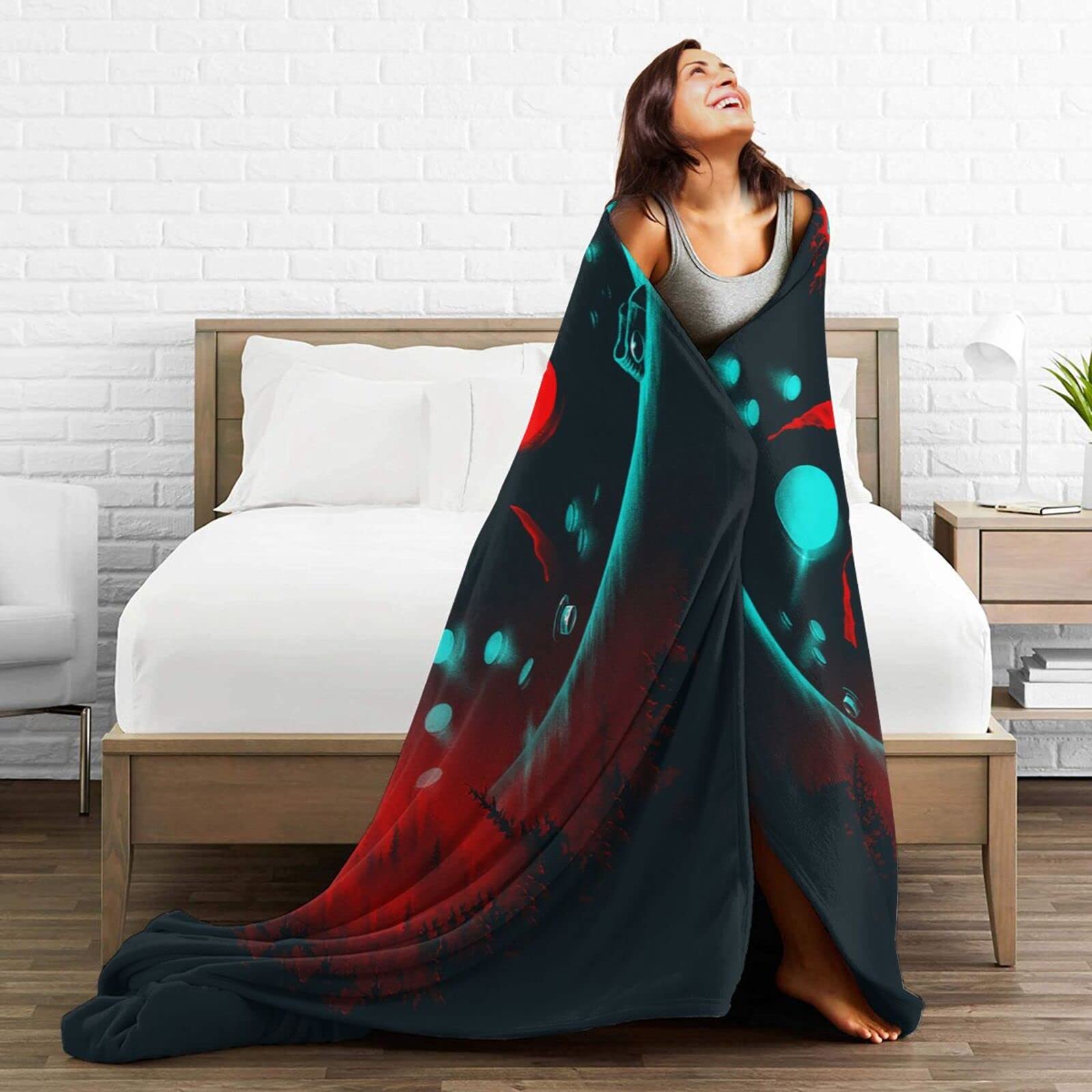 Manta de Película de Terror de Franela Ultra Suave y - Imagen 6