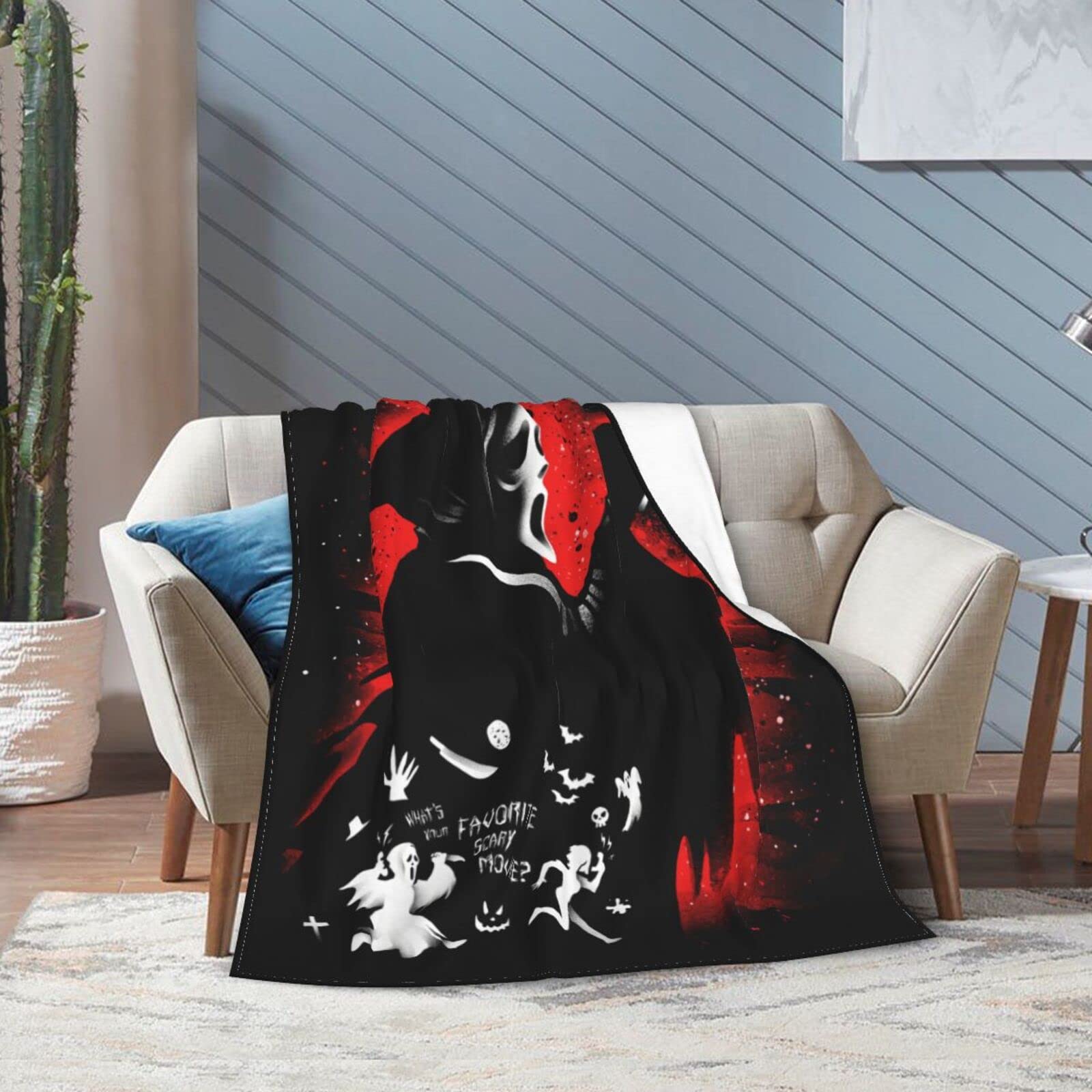 Manta de Película de Terror de Franela de Lana Súper Suave - Imagen 8