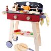 Set de Juguete de Barbacoa de Madera para Niños y Niñas con