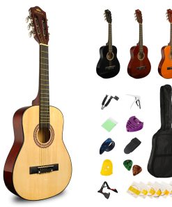 Guitarra Acústica de Madera BESYOU de 30" con Estuche,