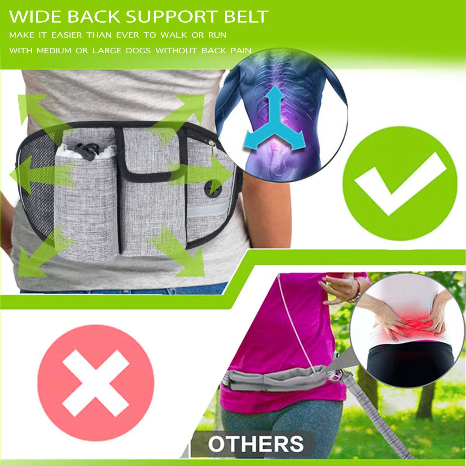 Correa para perro para caminar a la cintura - Correa para - Imagen 5