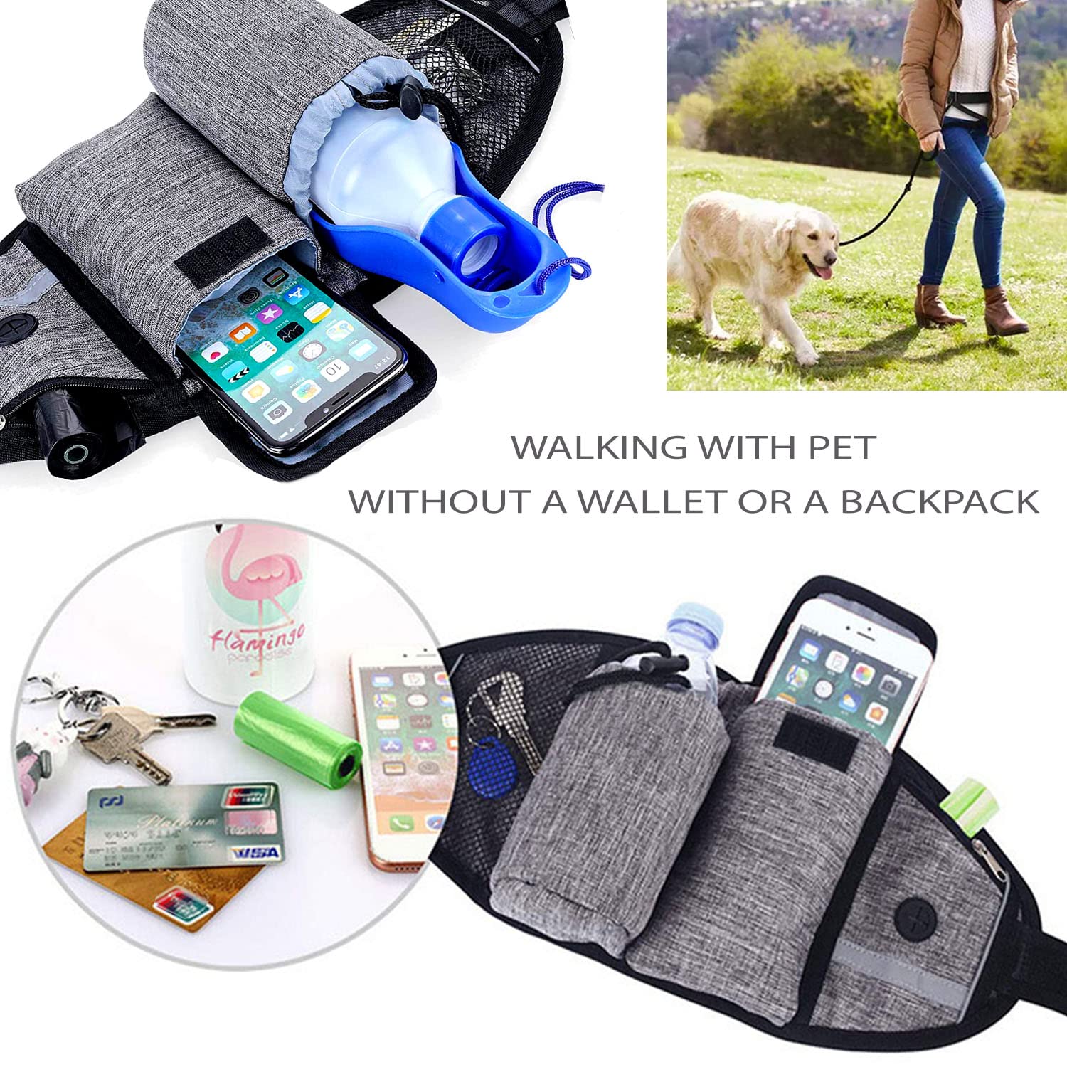 Correa para perro para caminar a la cintura - Correa para - Imagen 4