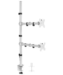 Soporte de montaje en escritorio de doble monitor apilado