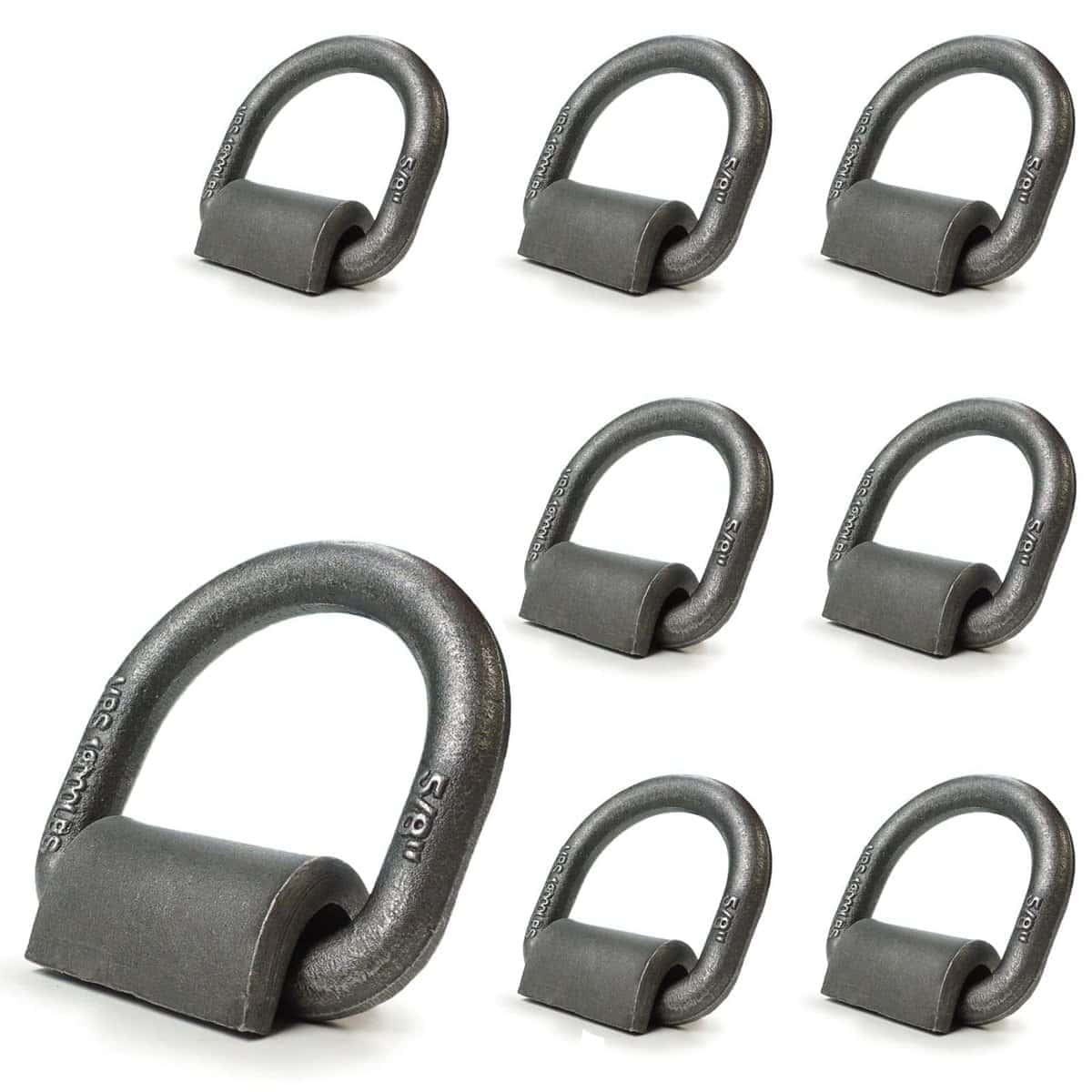 AYMMIC 5/8" Anillo en D Soldado con Clips de Soldadura,