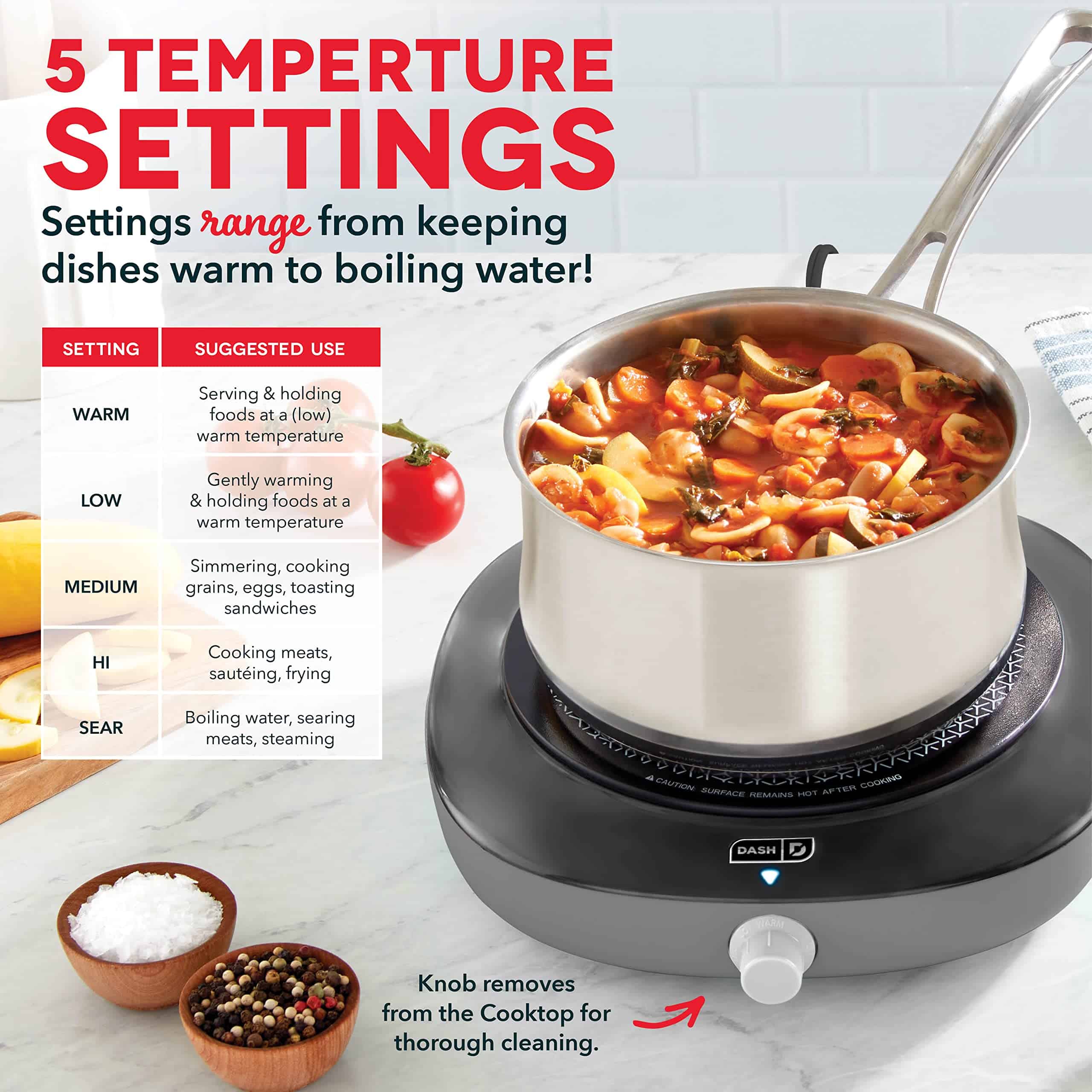 Parrilla eléctrica DASH Everyday con calentamiento - Imagen 6