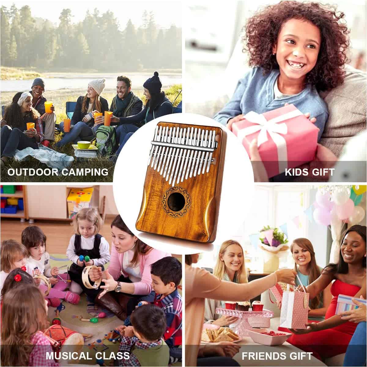 Kalimba AnEssOil 17 Teclas con Funda Protectora Impermeable - Imagen 4