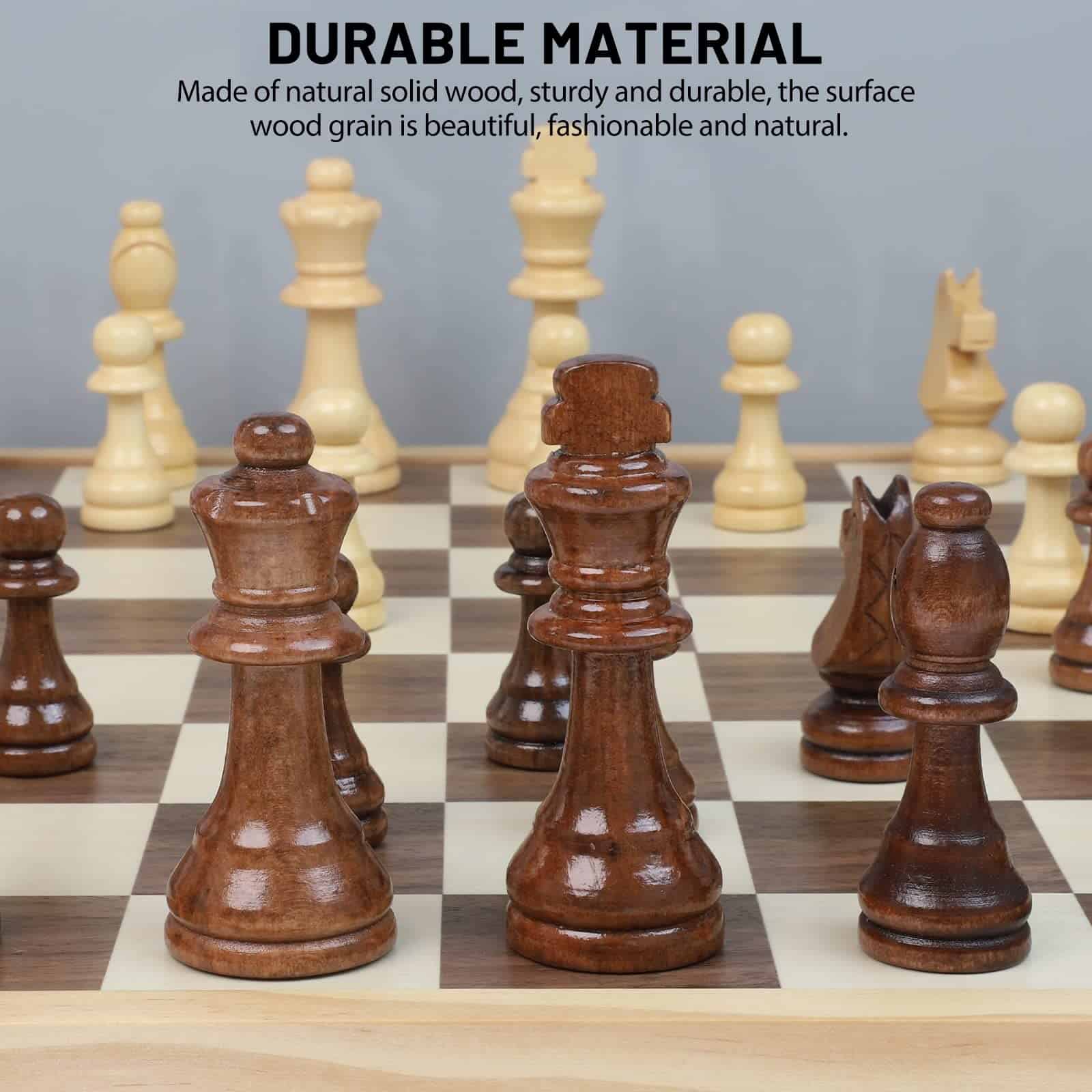 Juego de Ajedrez de Madera LEAP 17" Pulgadas - 2 Reinas - Imagen 5