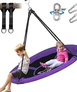 Columpio de árbol en forma de platillo Hishine -Morado