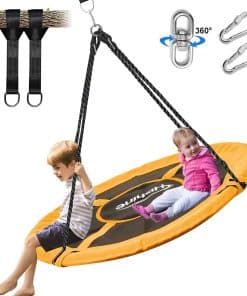 Hishine Columpio Redondo de 43" para Niños, 360�,