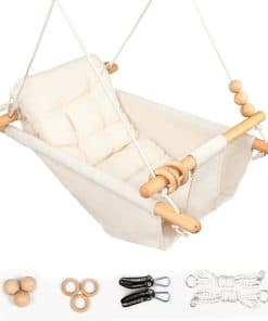 Tislly Columpio para Bebé Exterior e Interior, -Crema