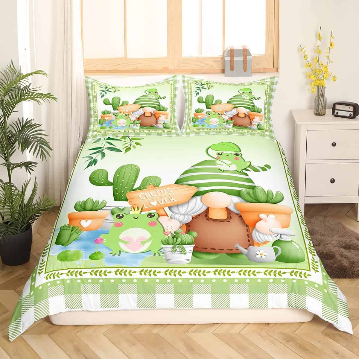 Set de Funda Nórdica de Rana Linda Tamaño Queen Cactus - Imagen 3