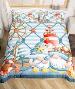 Set de Funda Nórdica Náutica para Cama Individual Diseño de