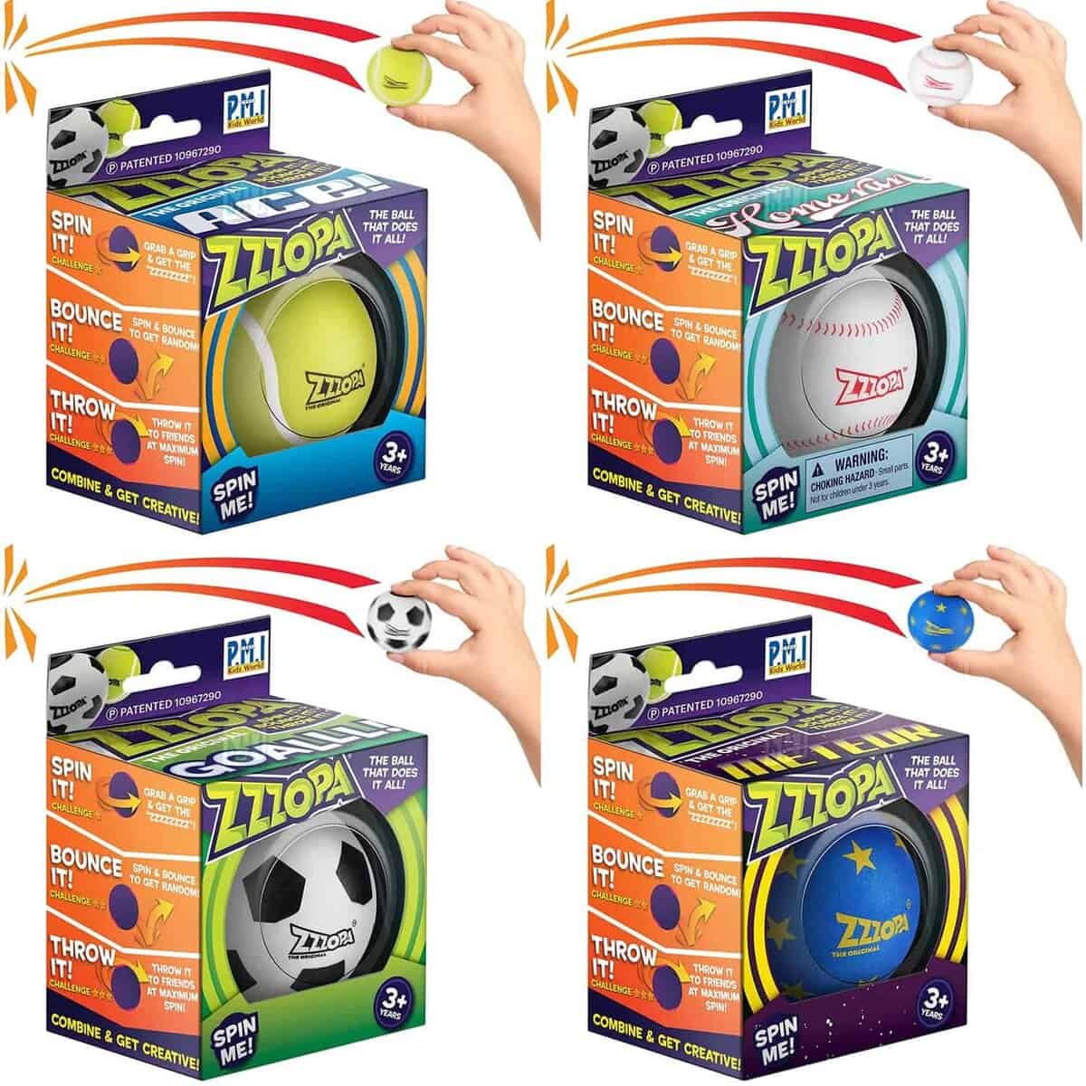 Original ZZZOPA Fidget Balls: ACE, Meteor, Homerun, GOALLL!