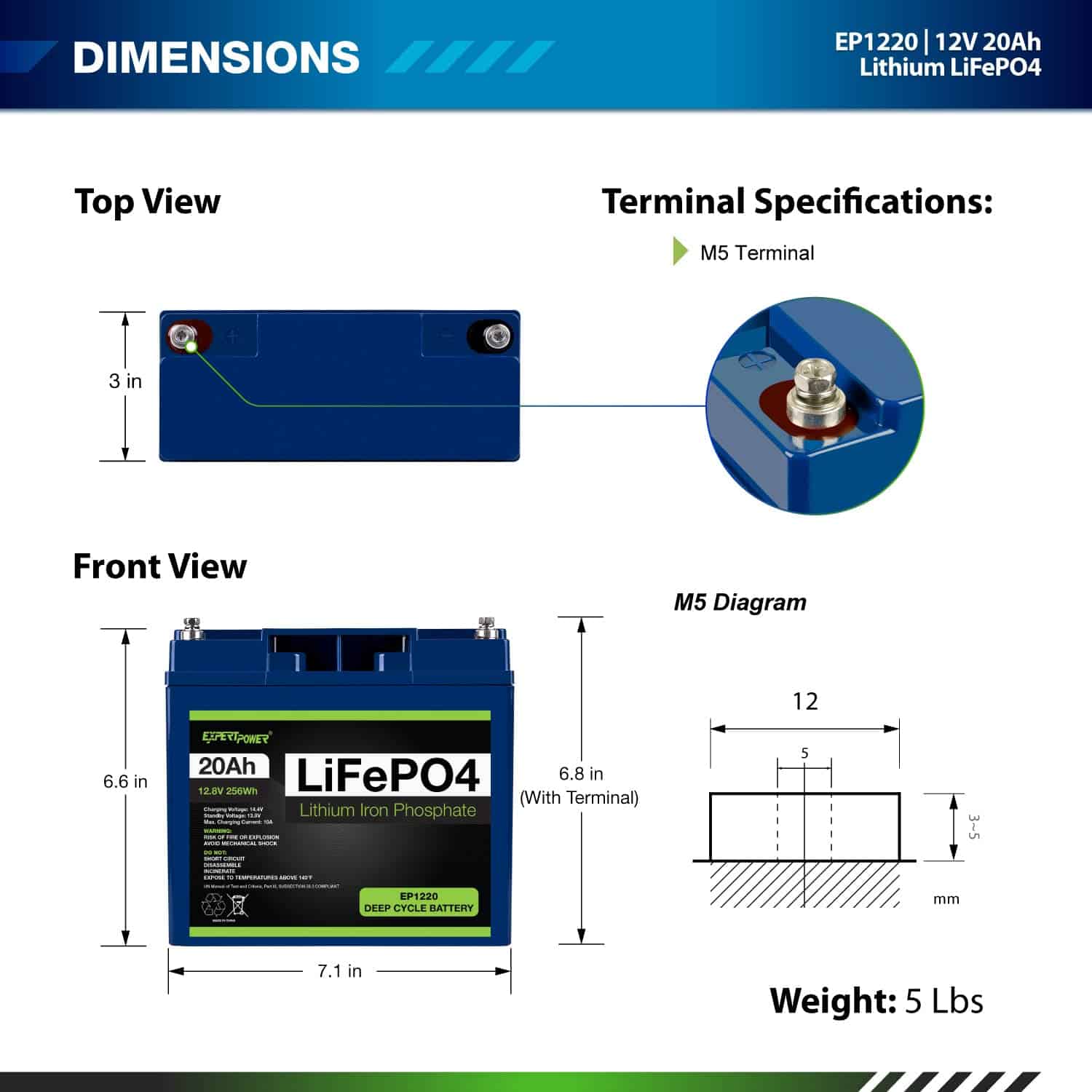 Batería recargable de ciclo profundo de litio LiFePO4 - Imagen 7